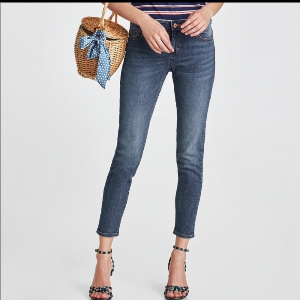 Zara Basic Z1975 dark wash skinny jeans
